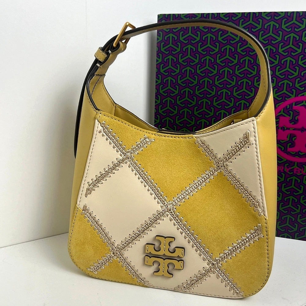 NWT~ Tory Burch Thea Patchwork Bucket Bag Small